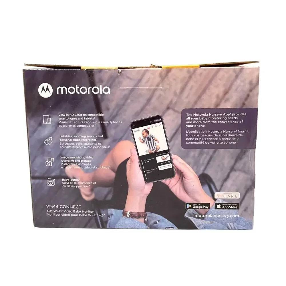 Motorola Baby Monitor VM44 - WiFi Video Baby Monitor with Camera 4.3